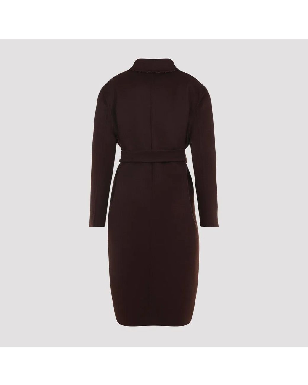 Gucci Brown Reversible Wool And Silk Coat