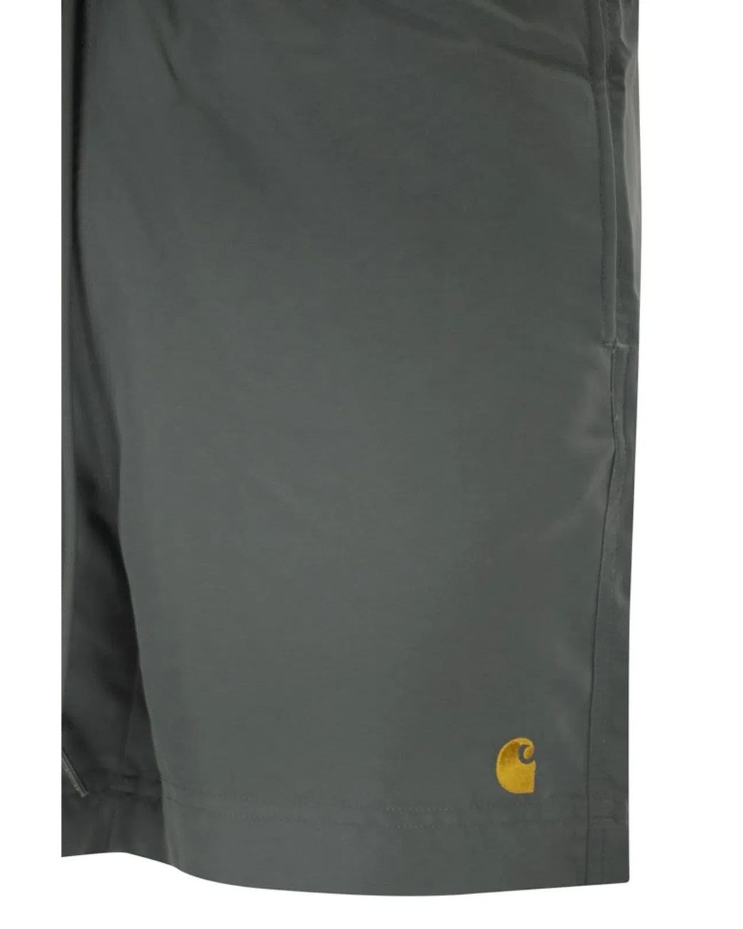 Carhartt Gray Beach Shorts With Logo