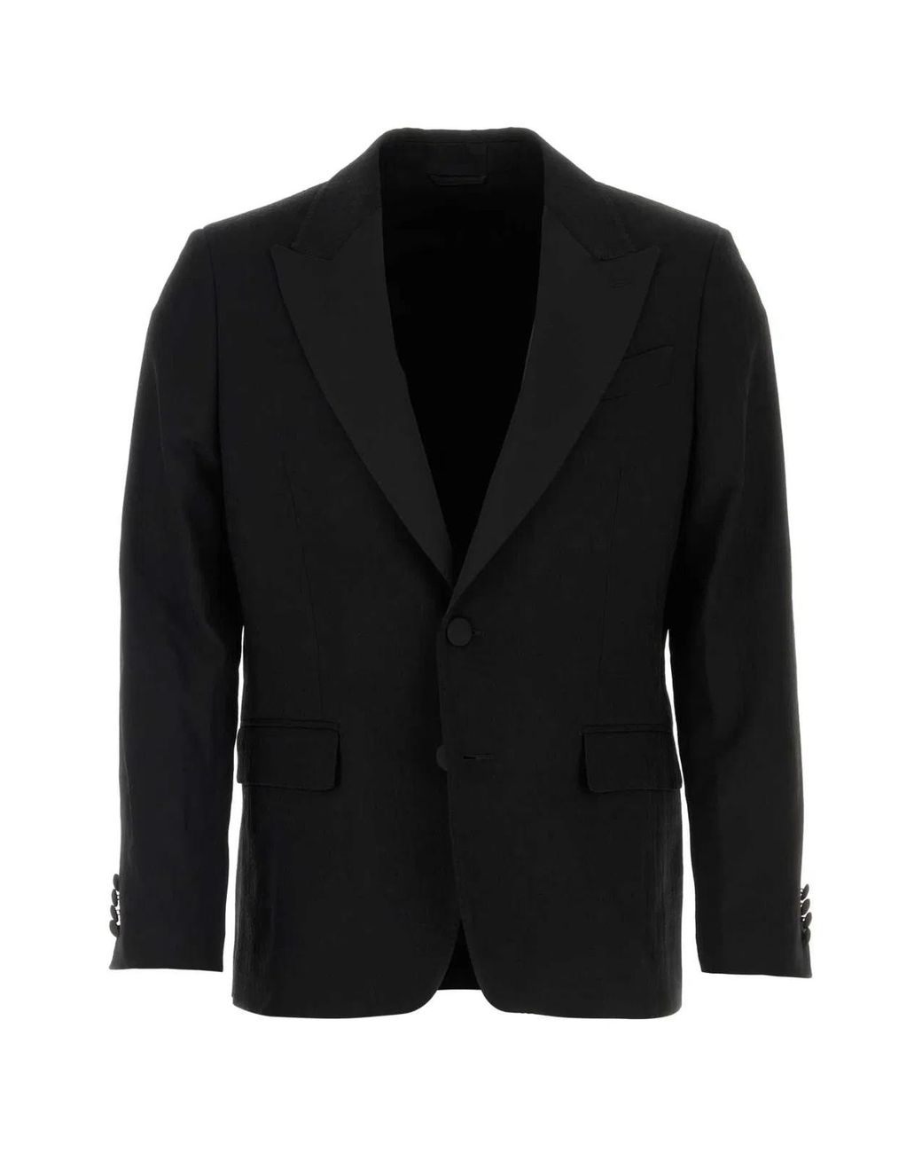 Etro Black Stretch Wool Blazer for men
