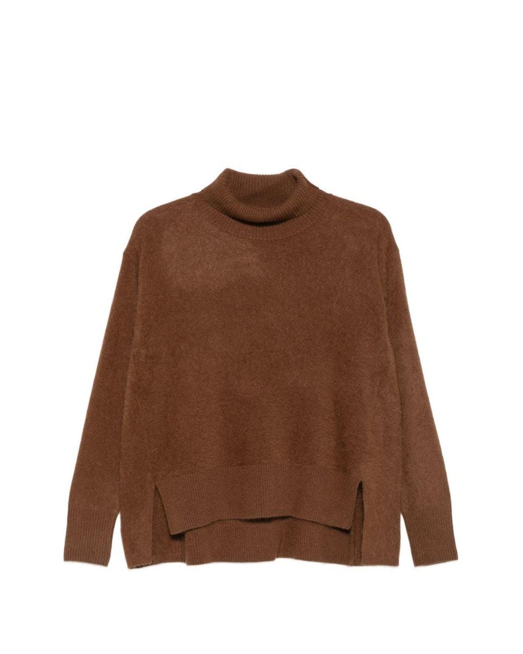 C.t. Plage Brown Wool Turtle-Neck Jumper
