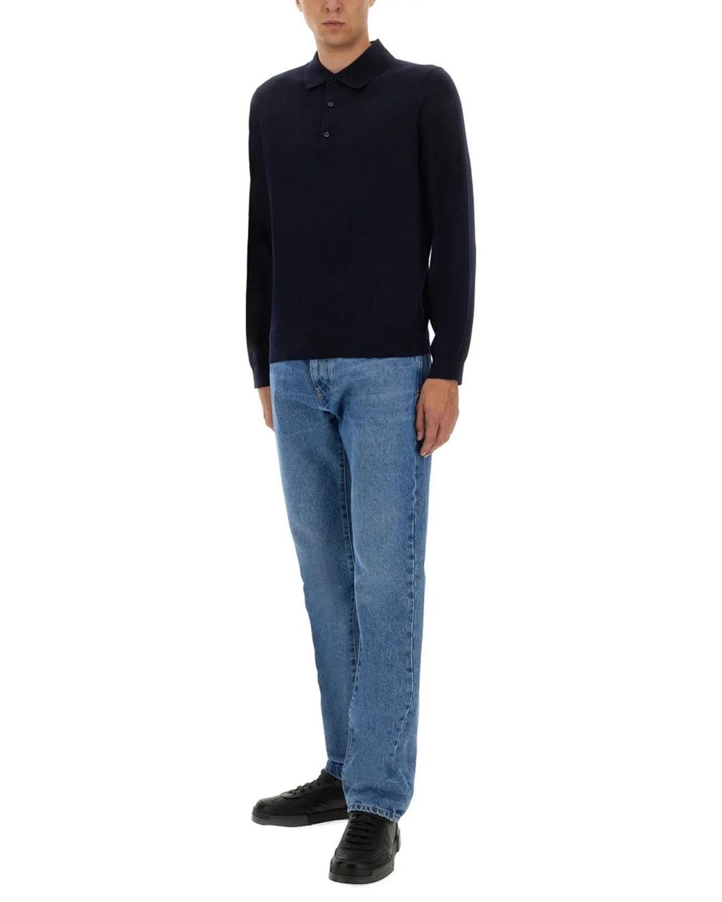 sunflower Blue Wool Polo Shirts for men