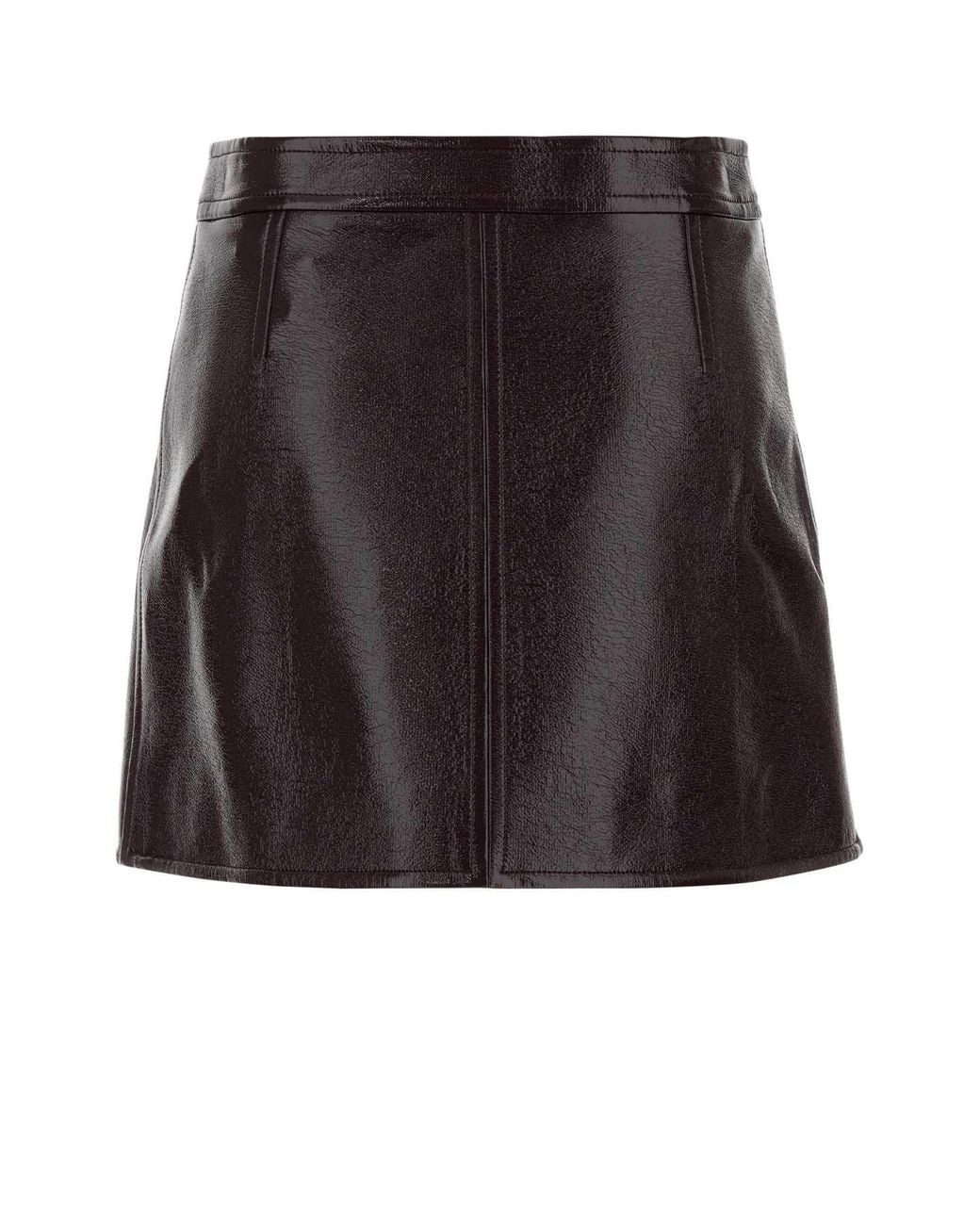 Courreges Black Vinyl Mini Skirt