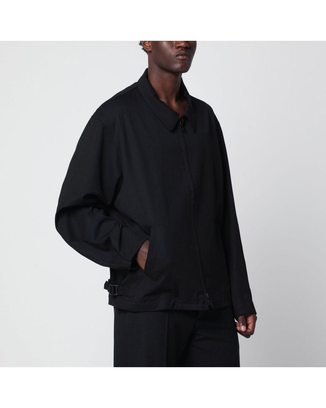 Y-3 Black Zipup Jacket for men