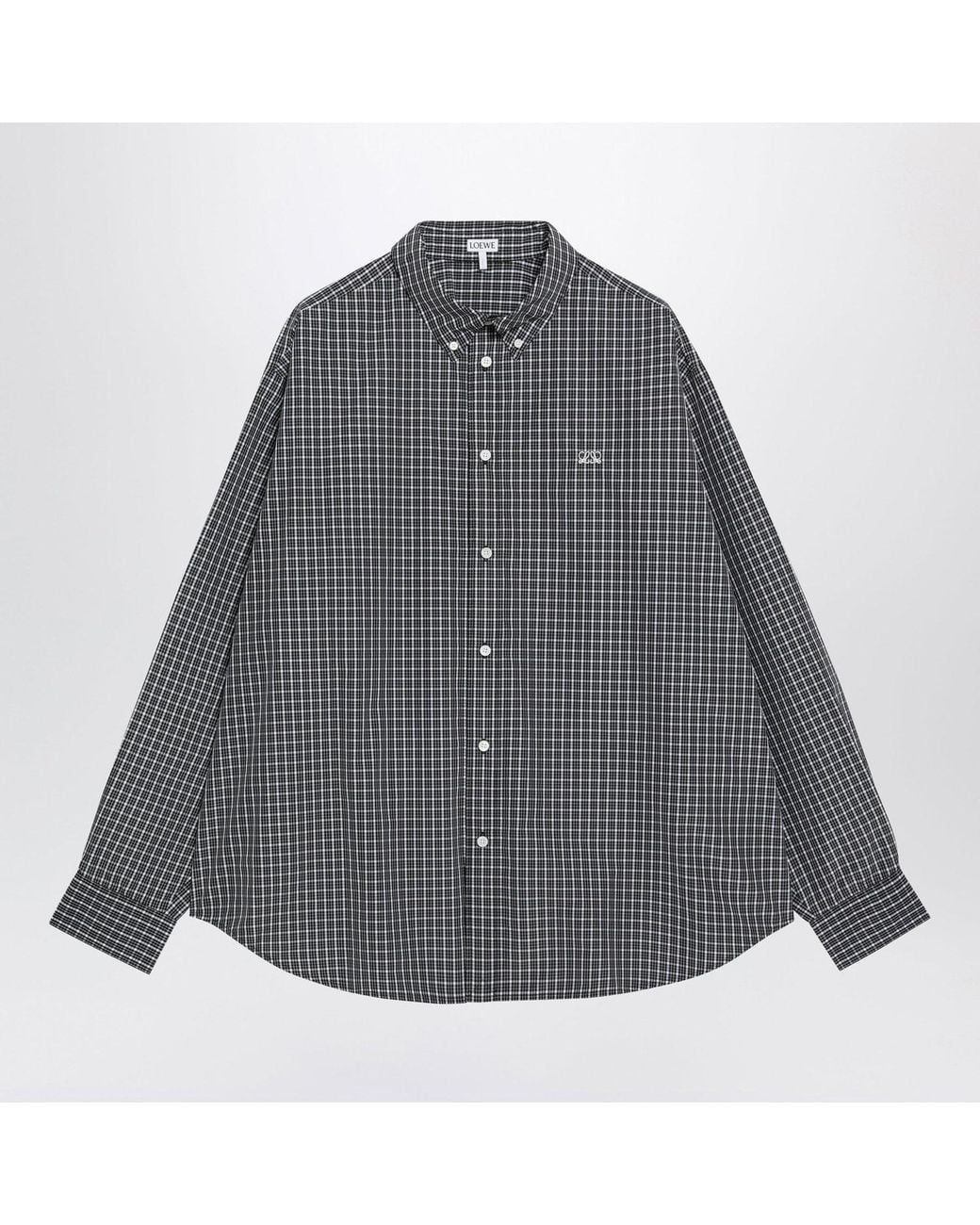 Loewe Gray And Technical Cotton Shirt for men