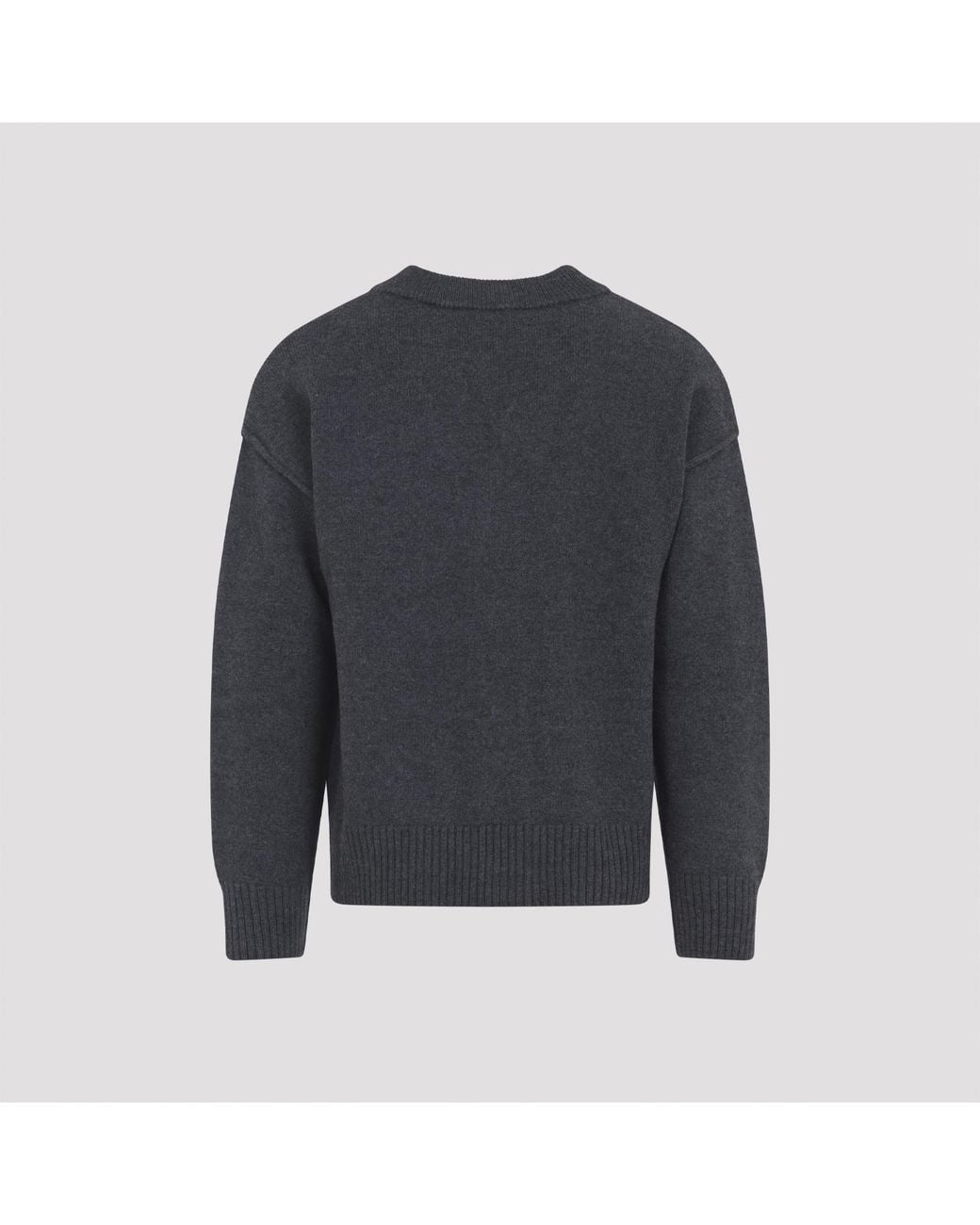 AMI Blue Bwool Ami De Coeur Cardigan for men