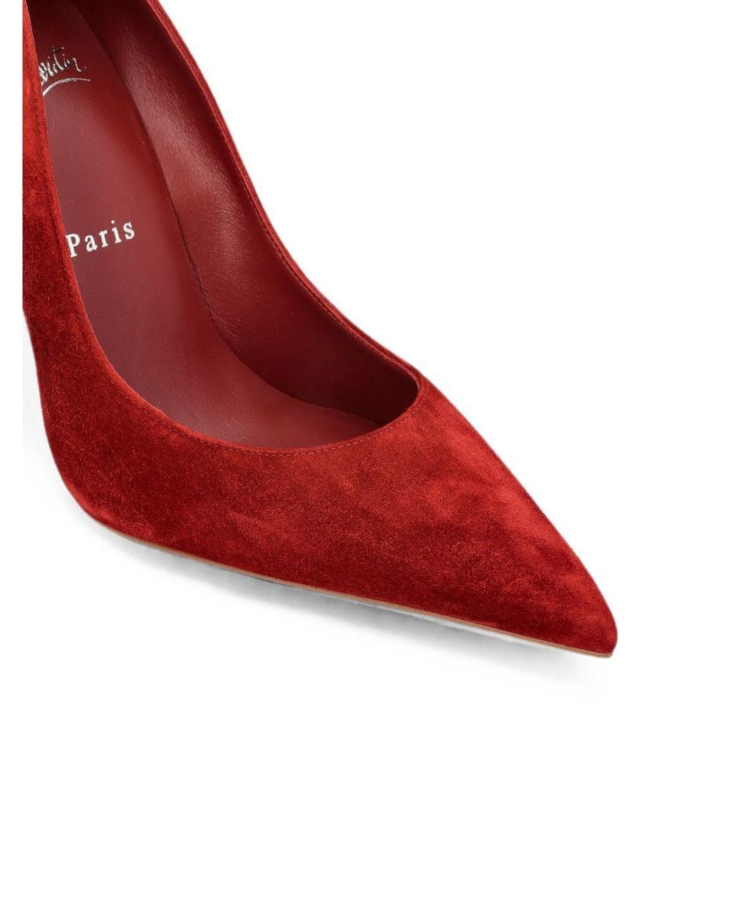 Christian Louboutin Red Miss Z Velvet Pumps