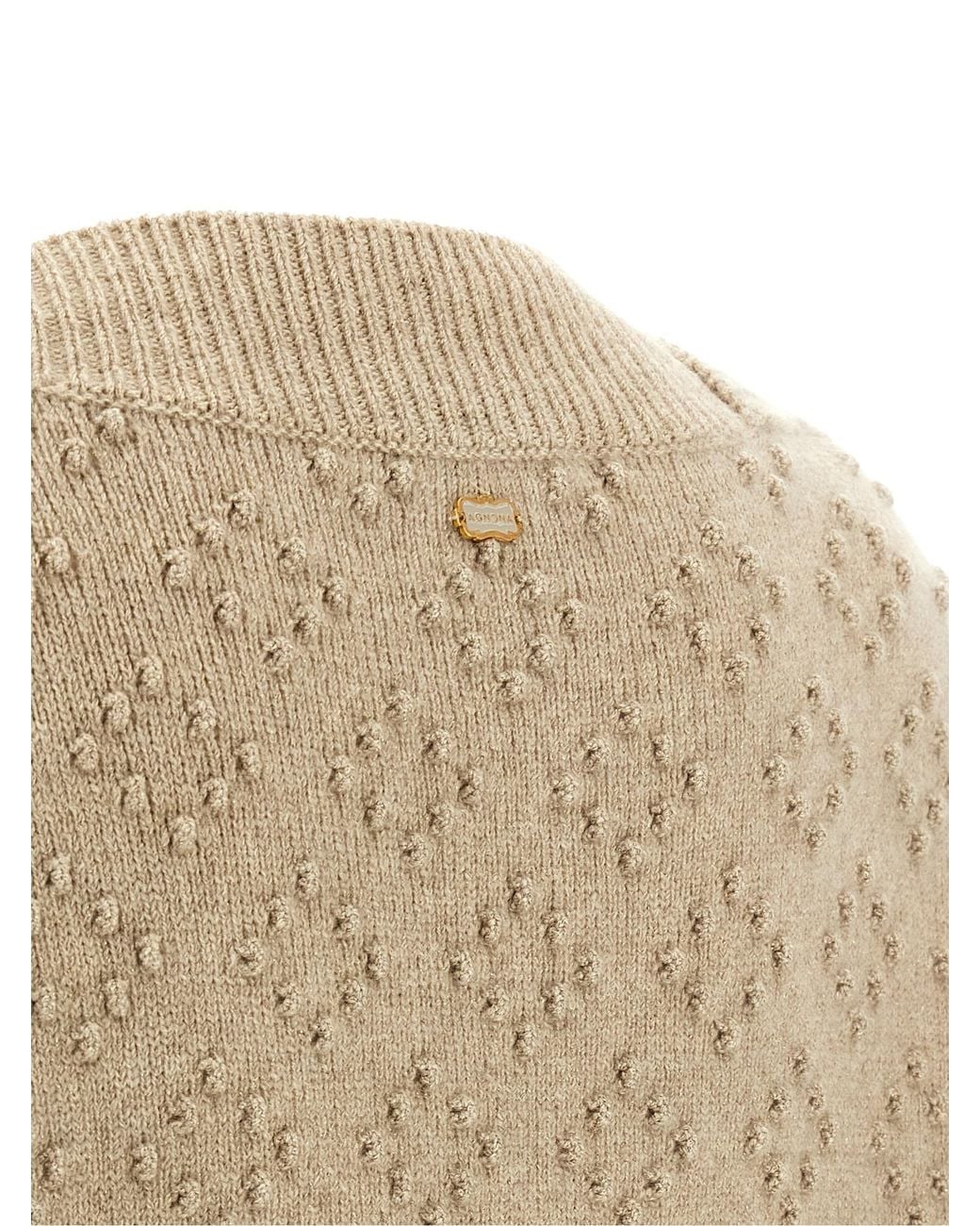 Agnona Natural Embossed Sweater