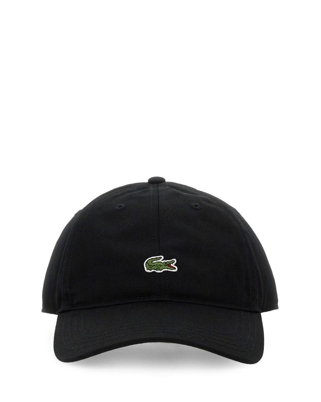 Lacoste Black Cappello Da Baseball Con Logo for men