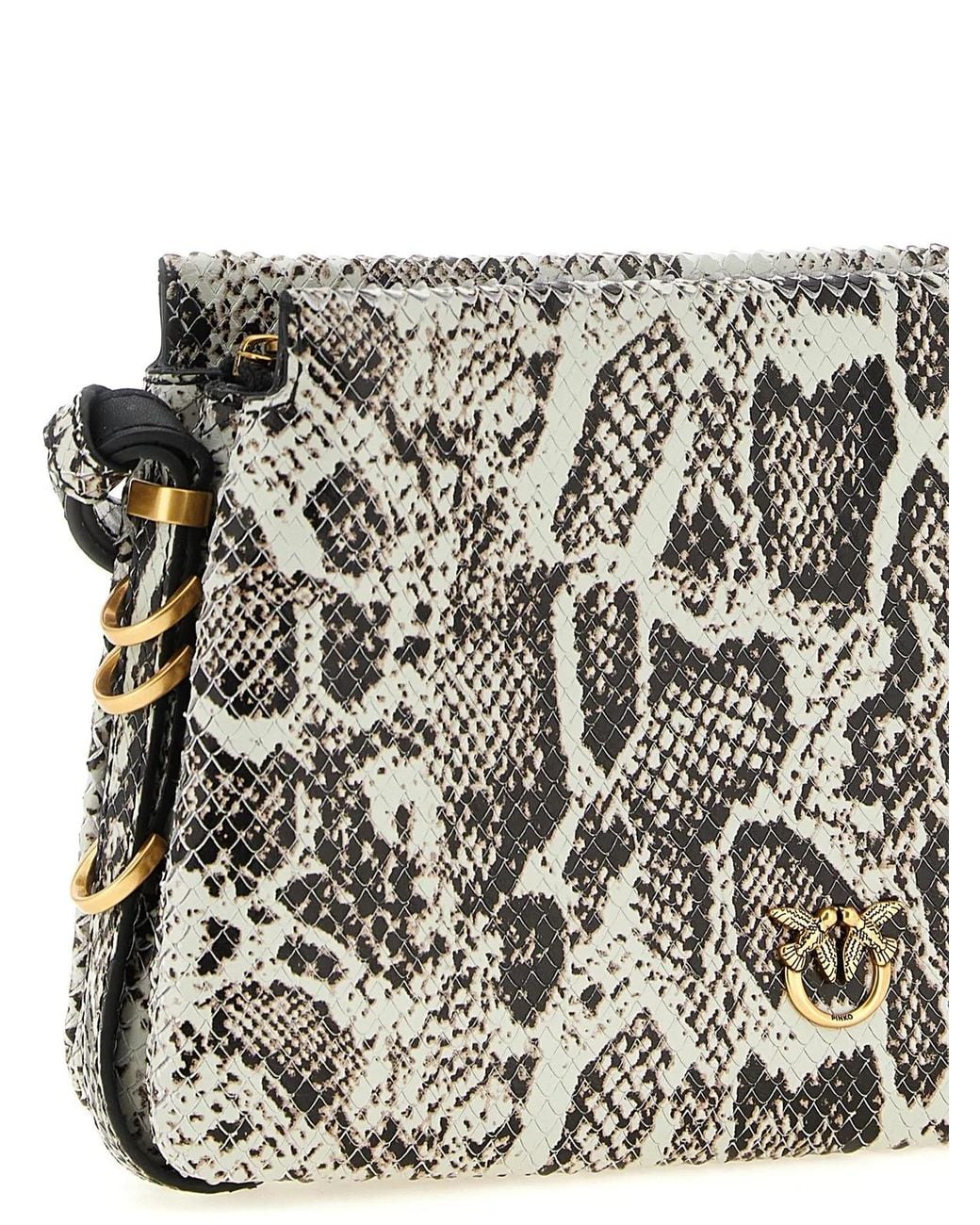 Pinko Gray Mini 'One Two Three Bag' Crossbody Bag