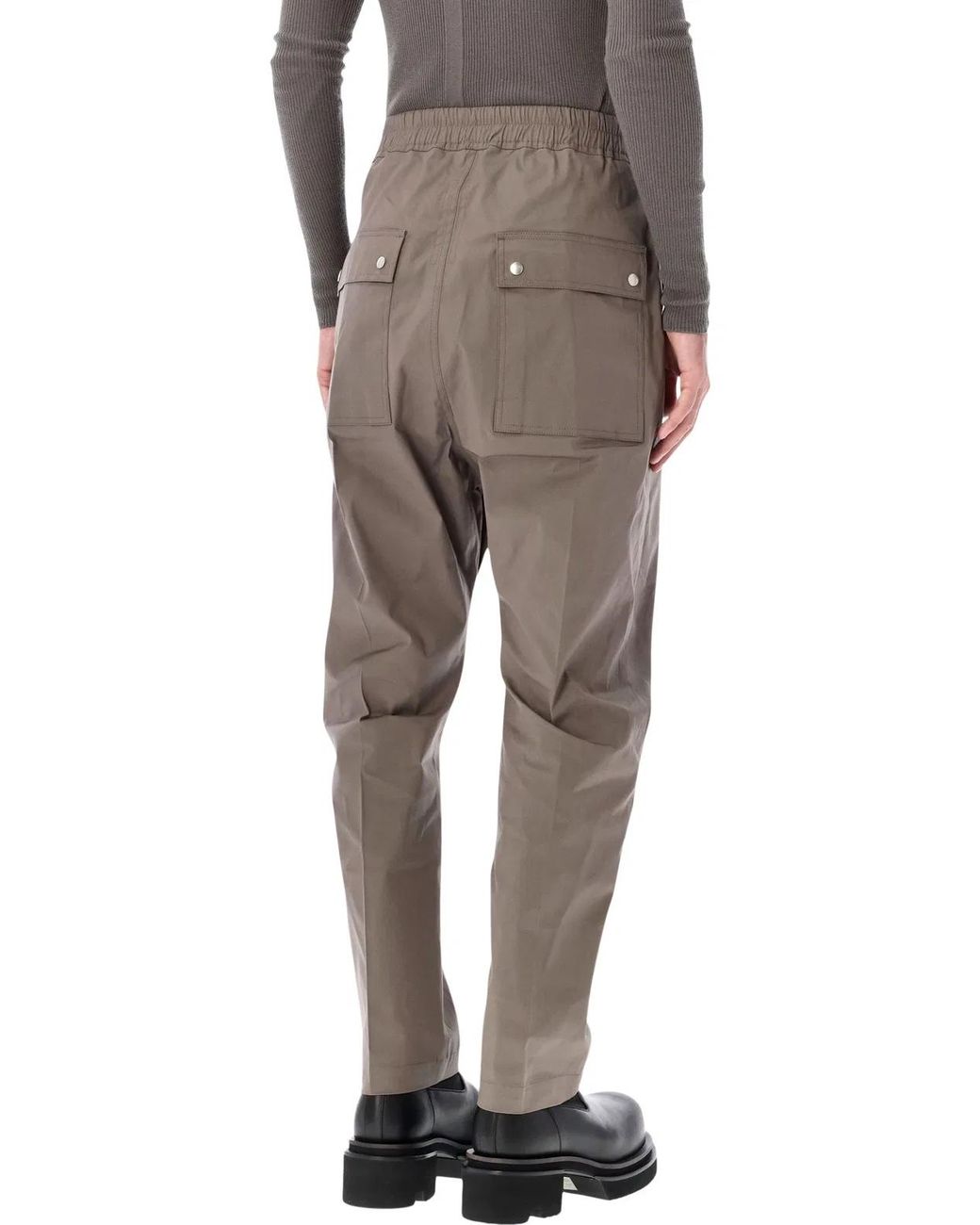 Rick Owens Gray Bela Poplin Pants for men