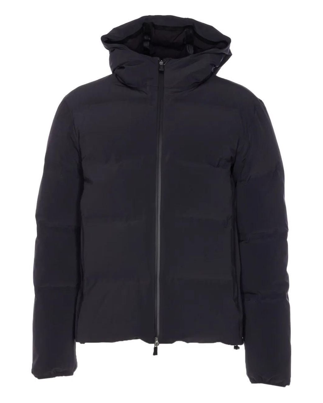 Herno Blue S Woven Half Coat for men