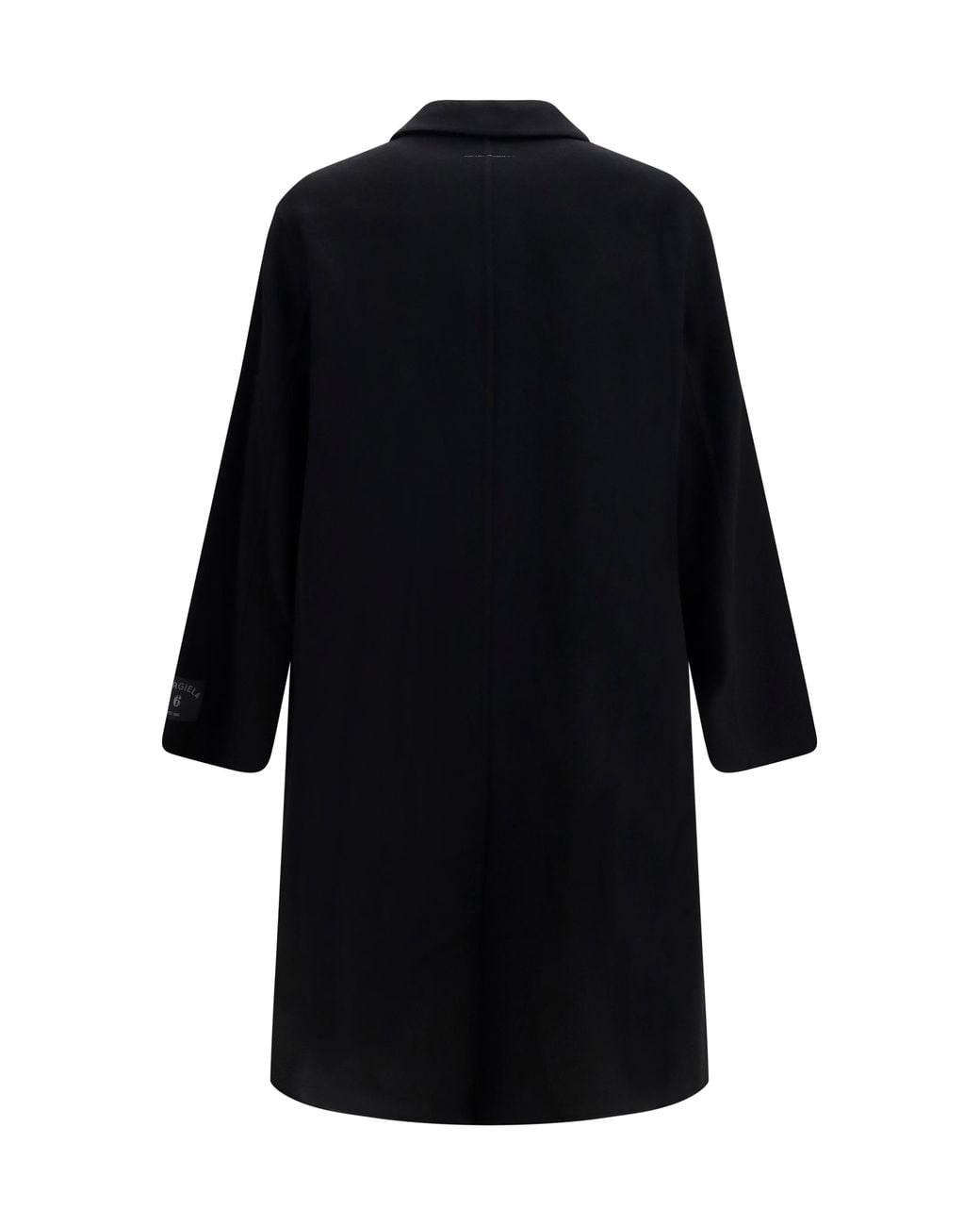 MM6 by Maison Margiela Black Double-Face Wool Coat Ovis Aries for men