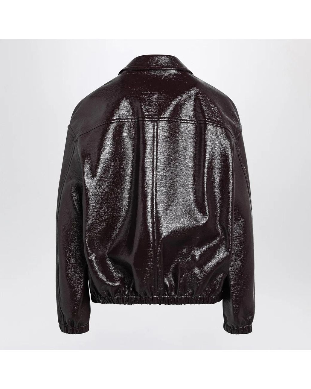 Courreges Black Courrèges Burnt Vinyl Bomber Jacket