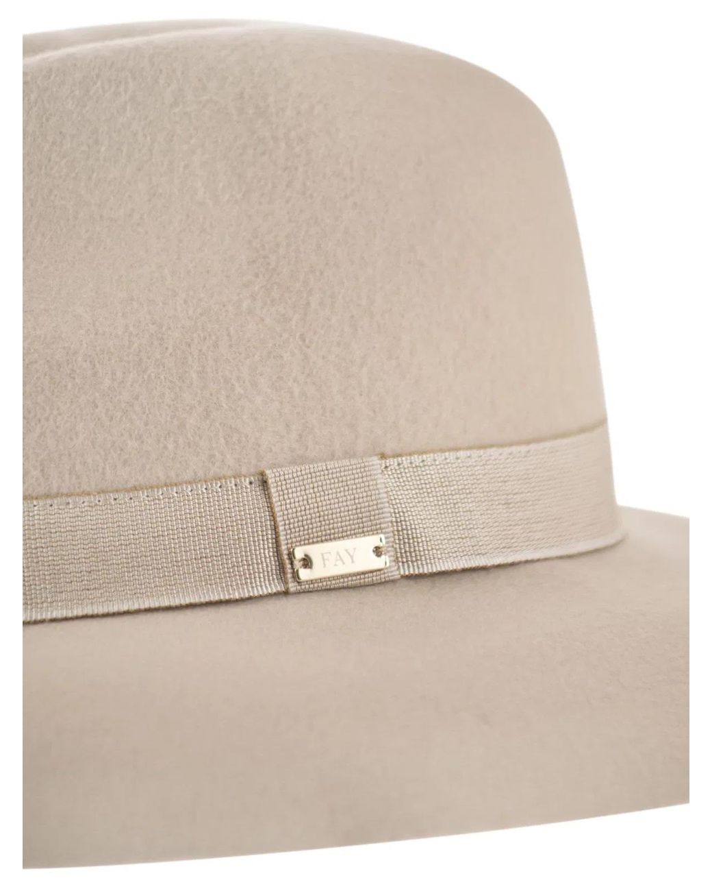 Fay White Wool Felt Hat