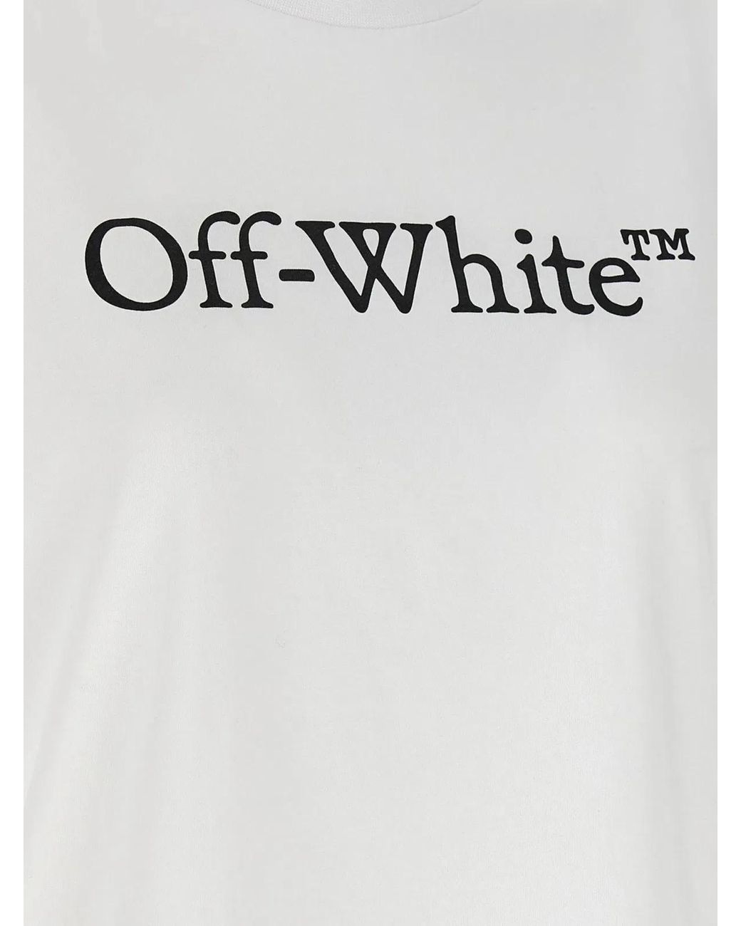 Off-White c/o Virgil Abloh White Relaxed Fit Cotton Tee With Oversized Logo