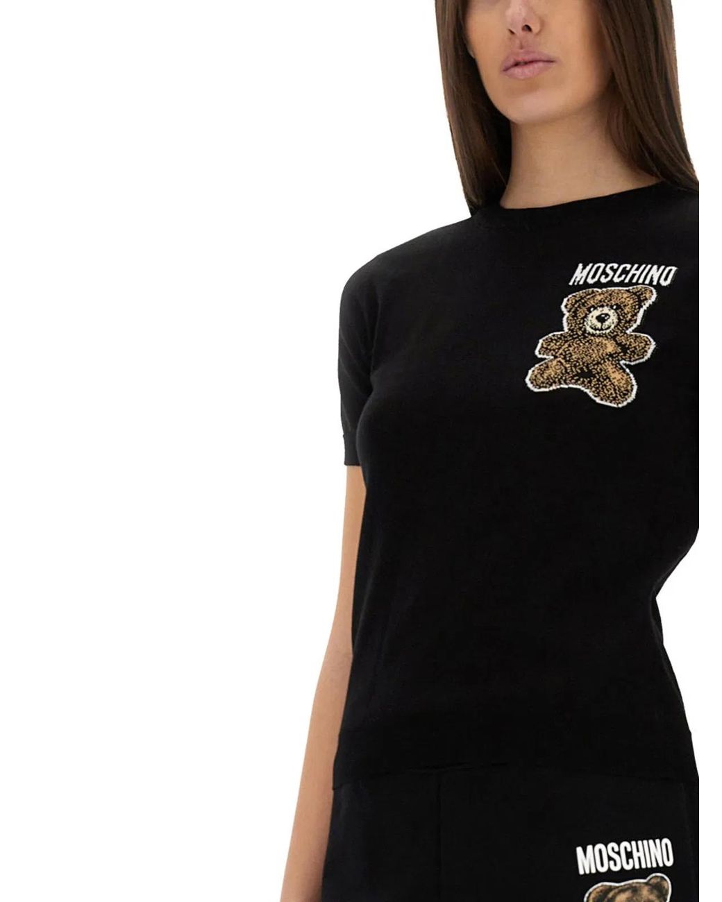 Moschino Couture Black Teddy Bear Sweater