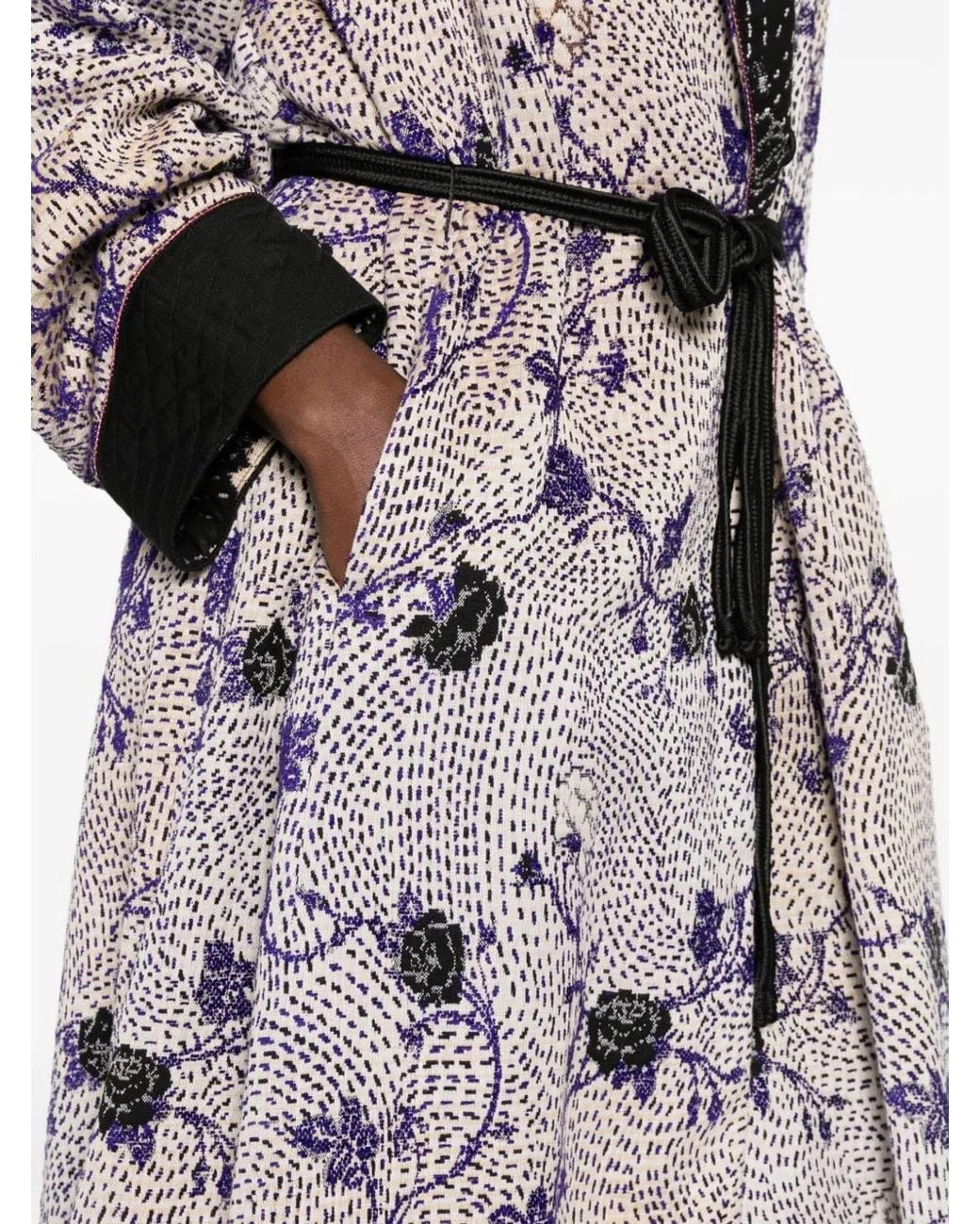 Forte_forte White Cherry Blossom Long Coat