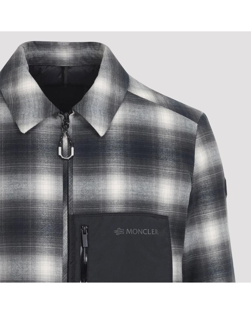 Moncler Gray Cornisello Shirt Jacket for men