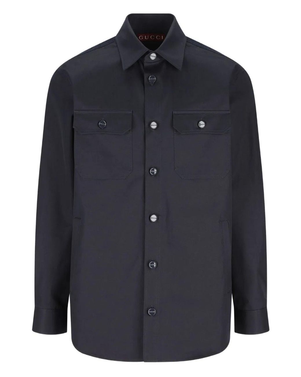 Gucci Blue Classic Button-Up Shirt for men