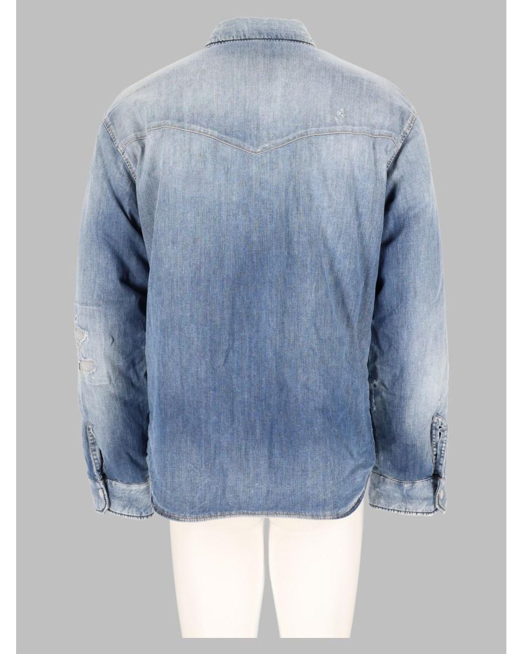 DSquared² Blue Stretch Shirt for men
