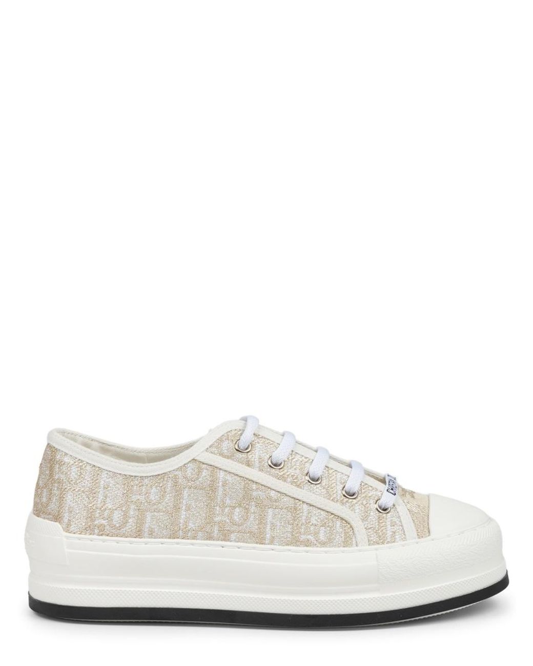 Dior White Dior Sneaker Con Motivo Logo