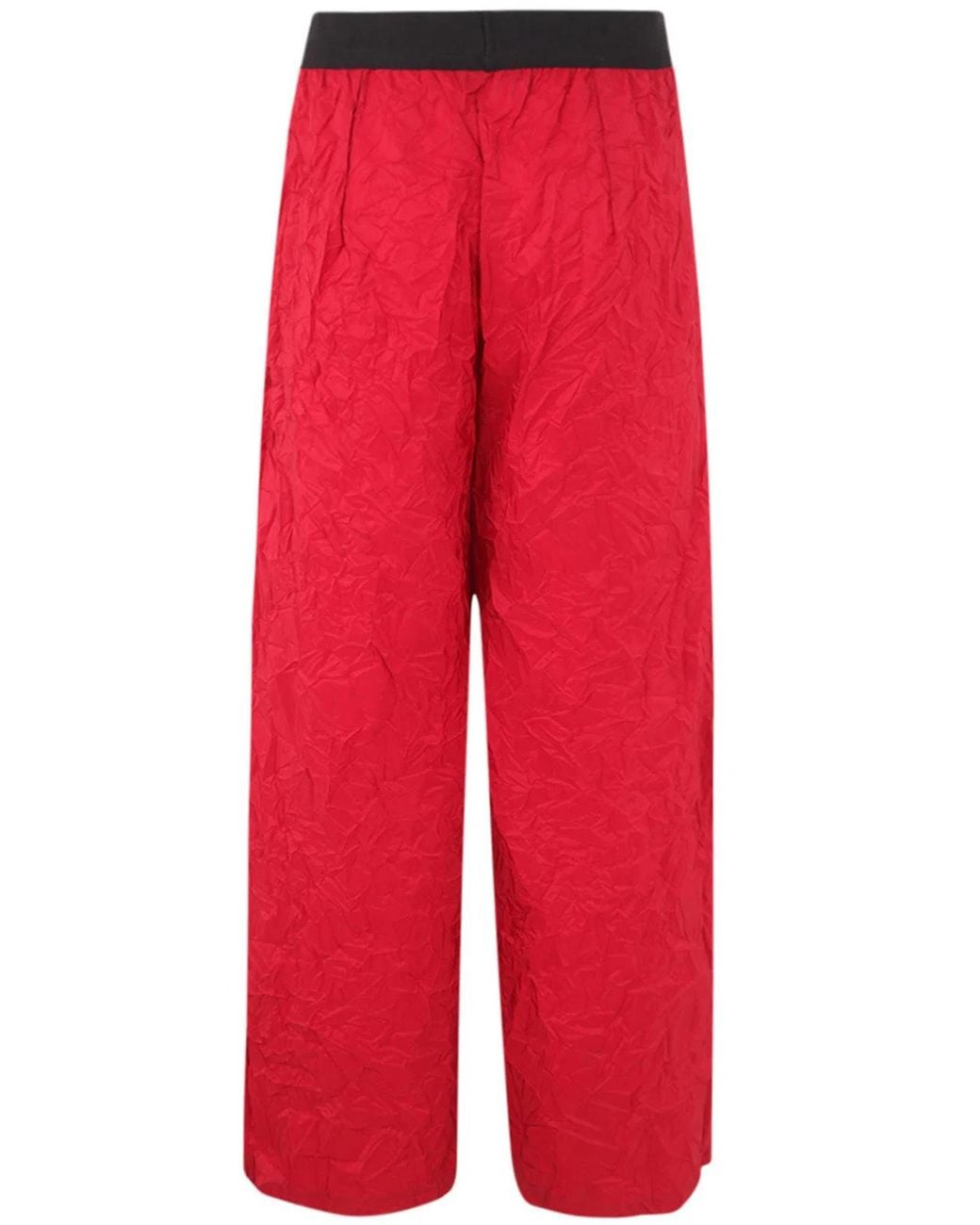 Maria Calderara Red Long Trousers