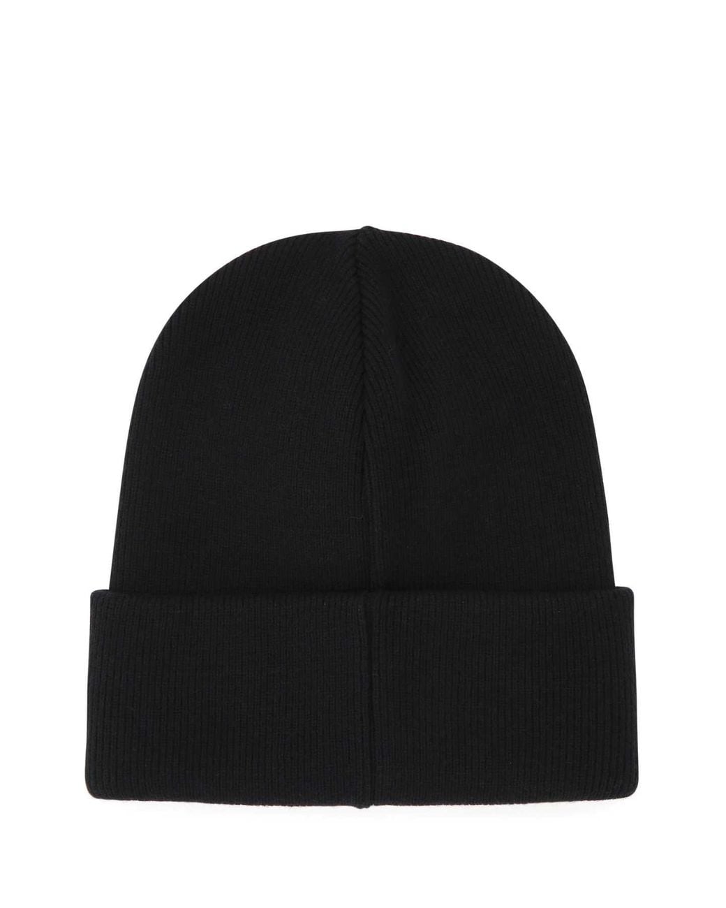 DSquared² Black Dsquared Wool Beanie Hat for men
