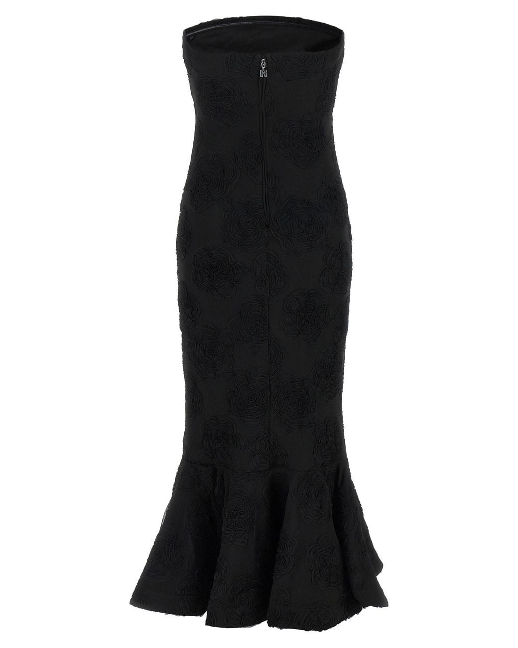 ROTATE BIRGER CHRISTENSEN Black Rotate Birger Christensen 'Flower Mesh Flounce' Dress