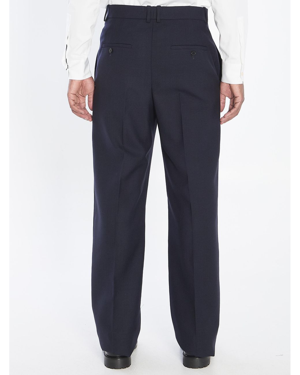 Saint Laurent Blue Tailored Wool Trousers
