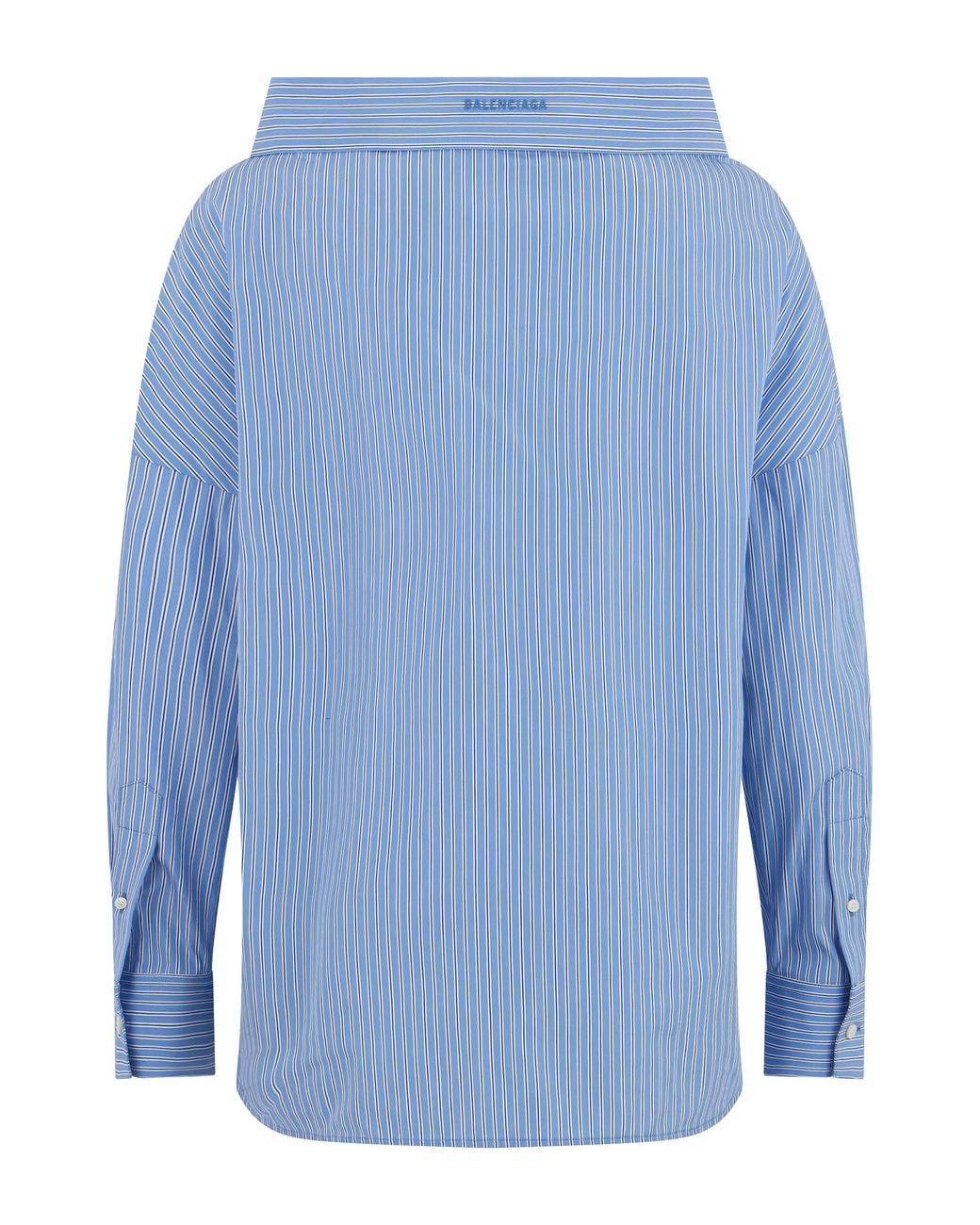 Balenciaga Blue Shirt With Wide Collar