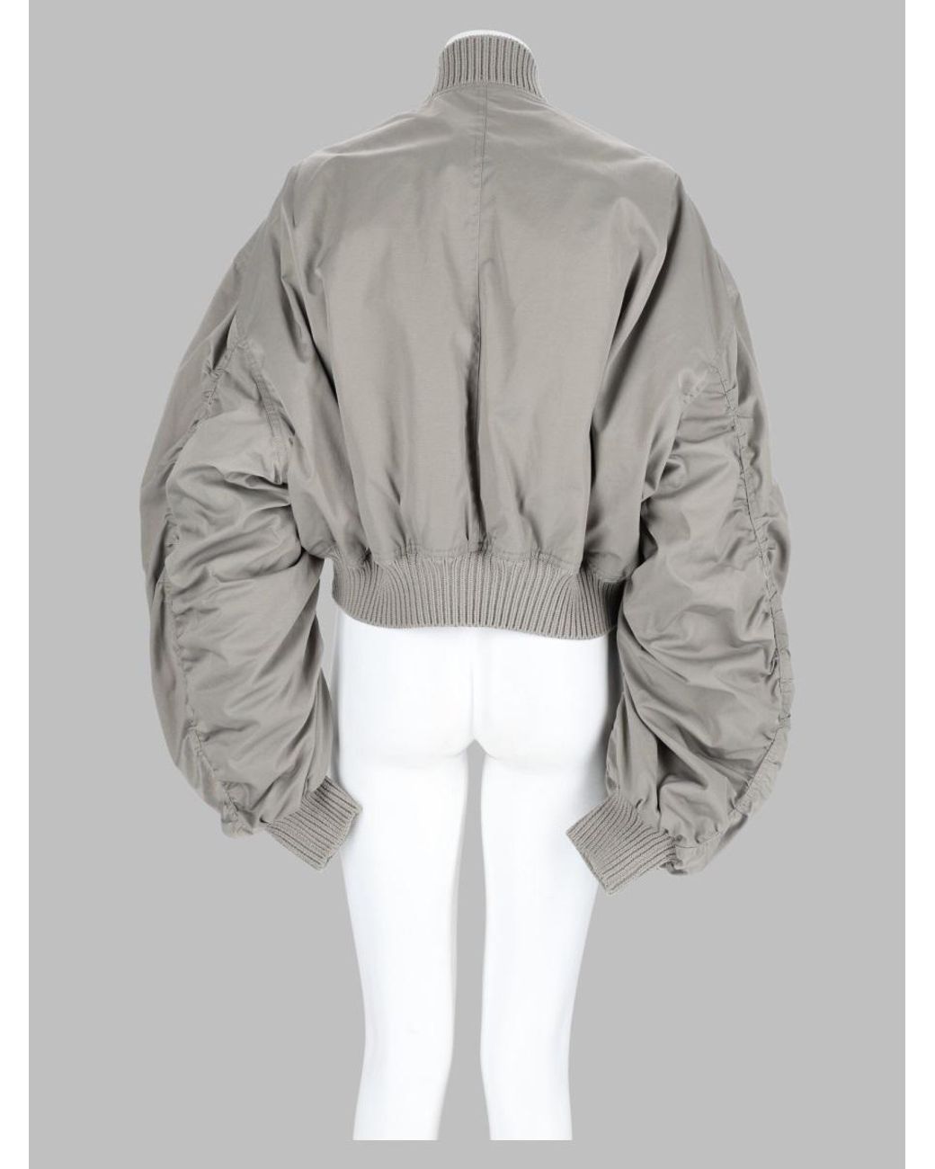 Rick Owens Gray Nylon-Cotton Sports Jacket