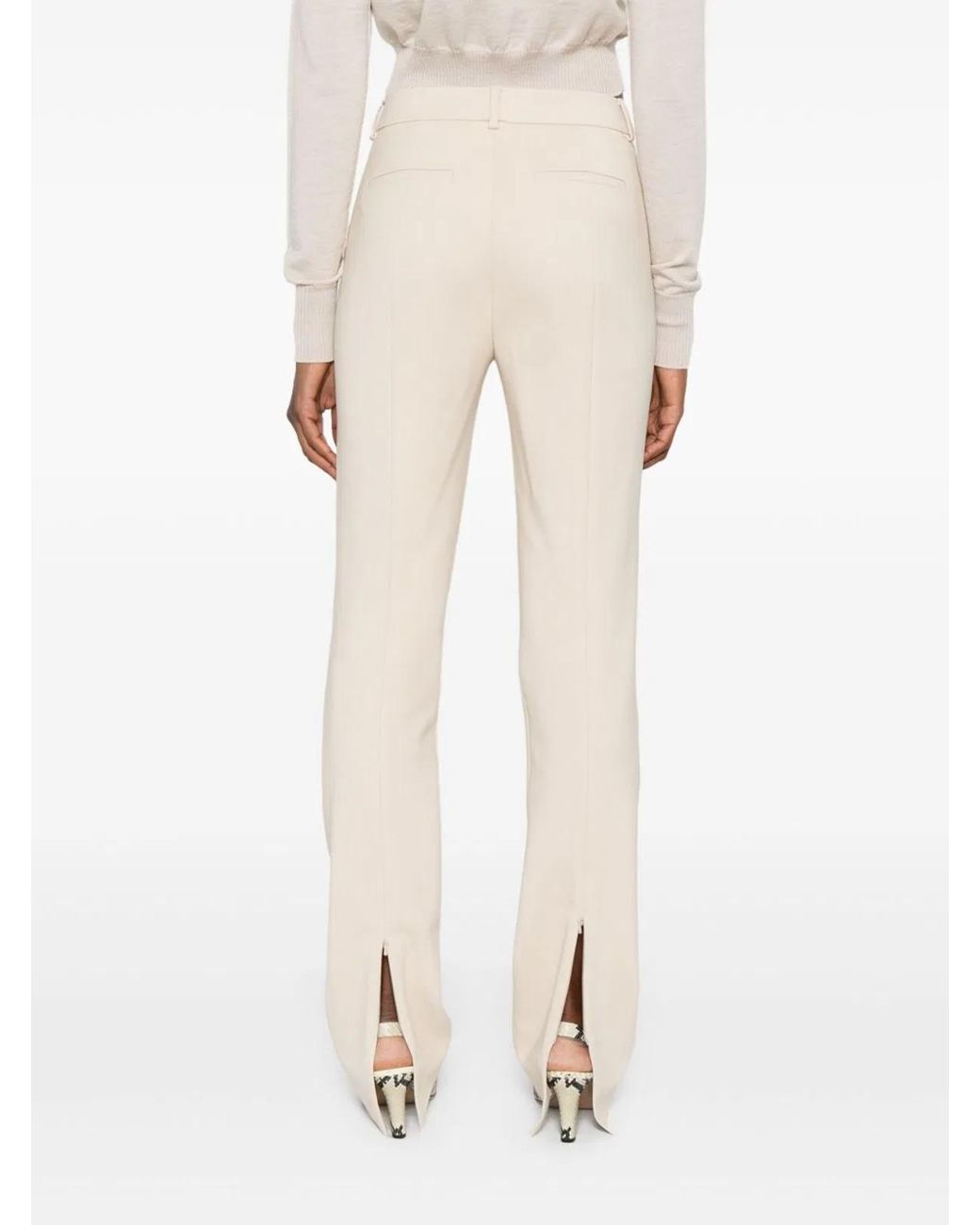 Max Mara Natural Tailored Belt Loops Trousers
