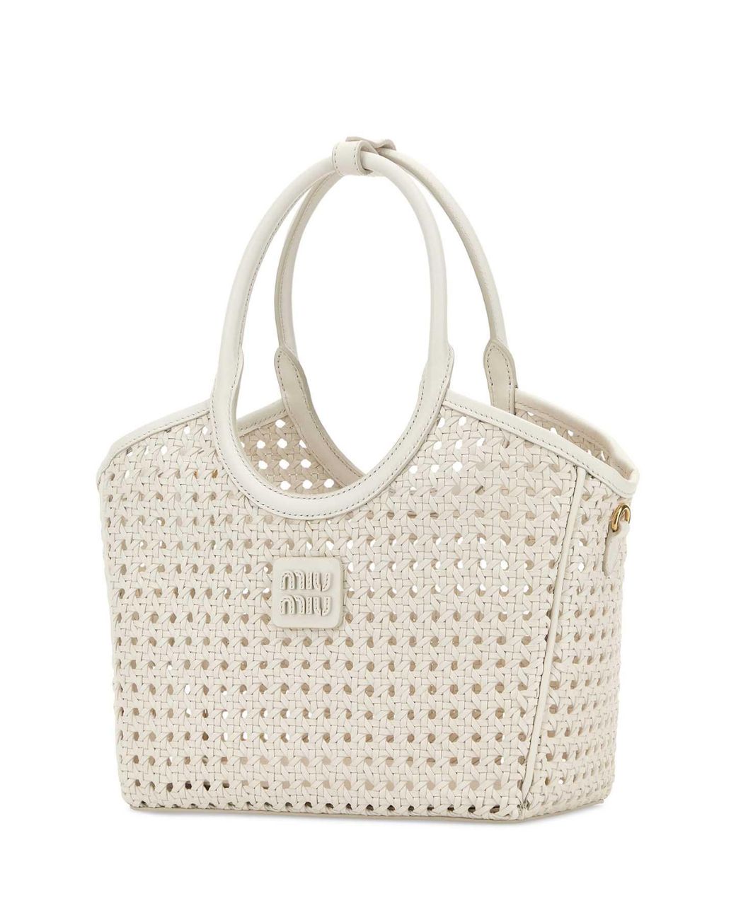 Miu Miu White Leather Handbag