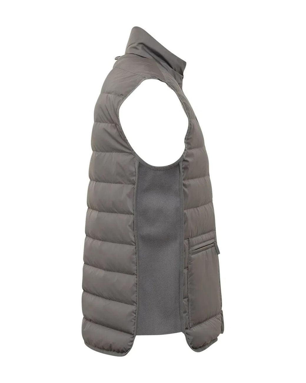 Thom Browne Gray Down Knit Vest for men