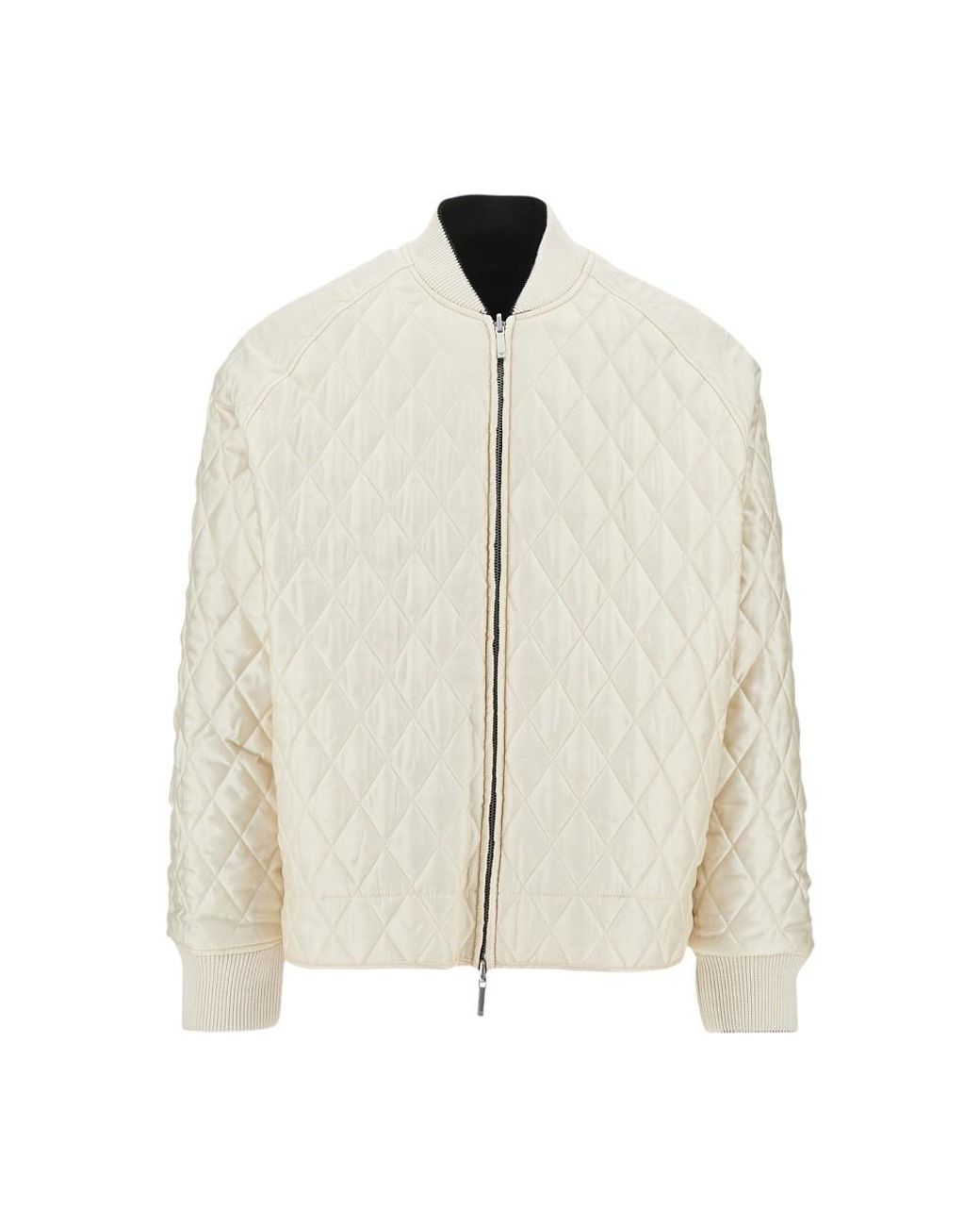 Emporio Armani Black Nylon Bomber Jacket With Logo Embroidery for men