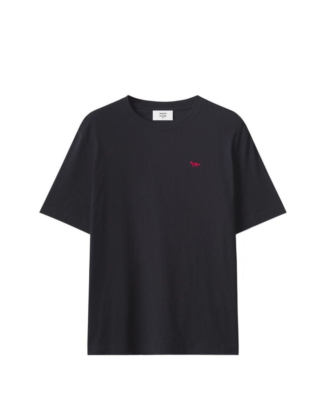 Maison Kitsuné Blue Maison Kitsuné Profile Fox Cotton T-Shirt for men