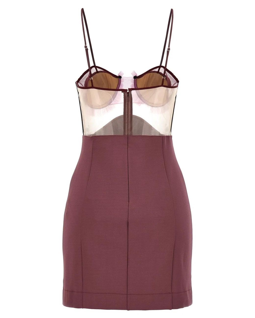 Nensi Dojaka Purple 'Explosive Flower Bra' Dress