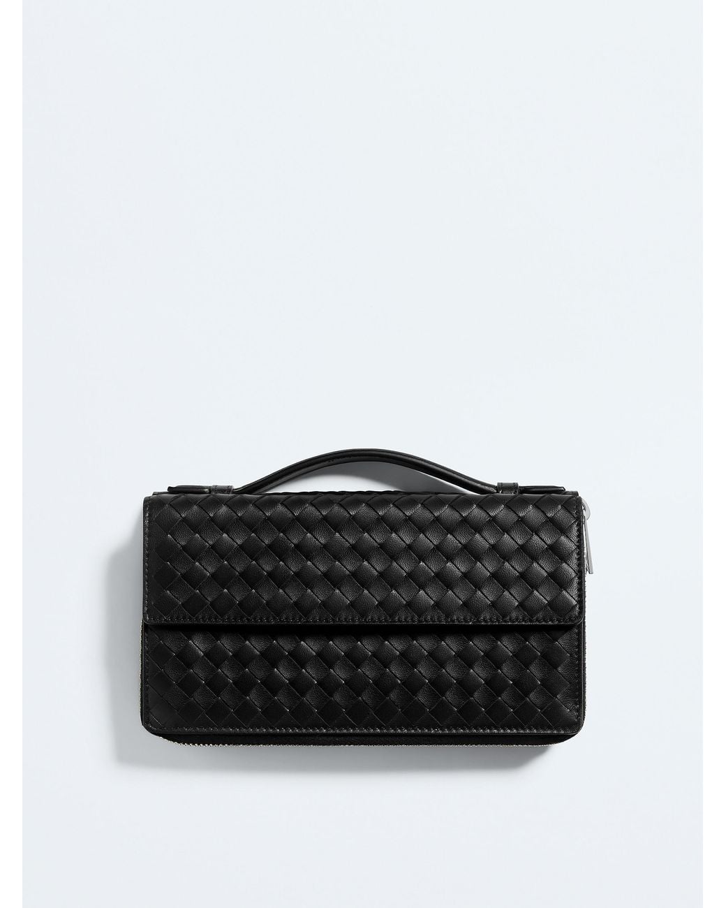 Bottega Veneta Black Small Intrecciato Organizer With Zip for men