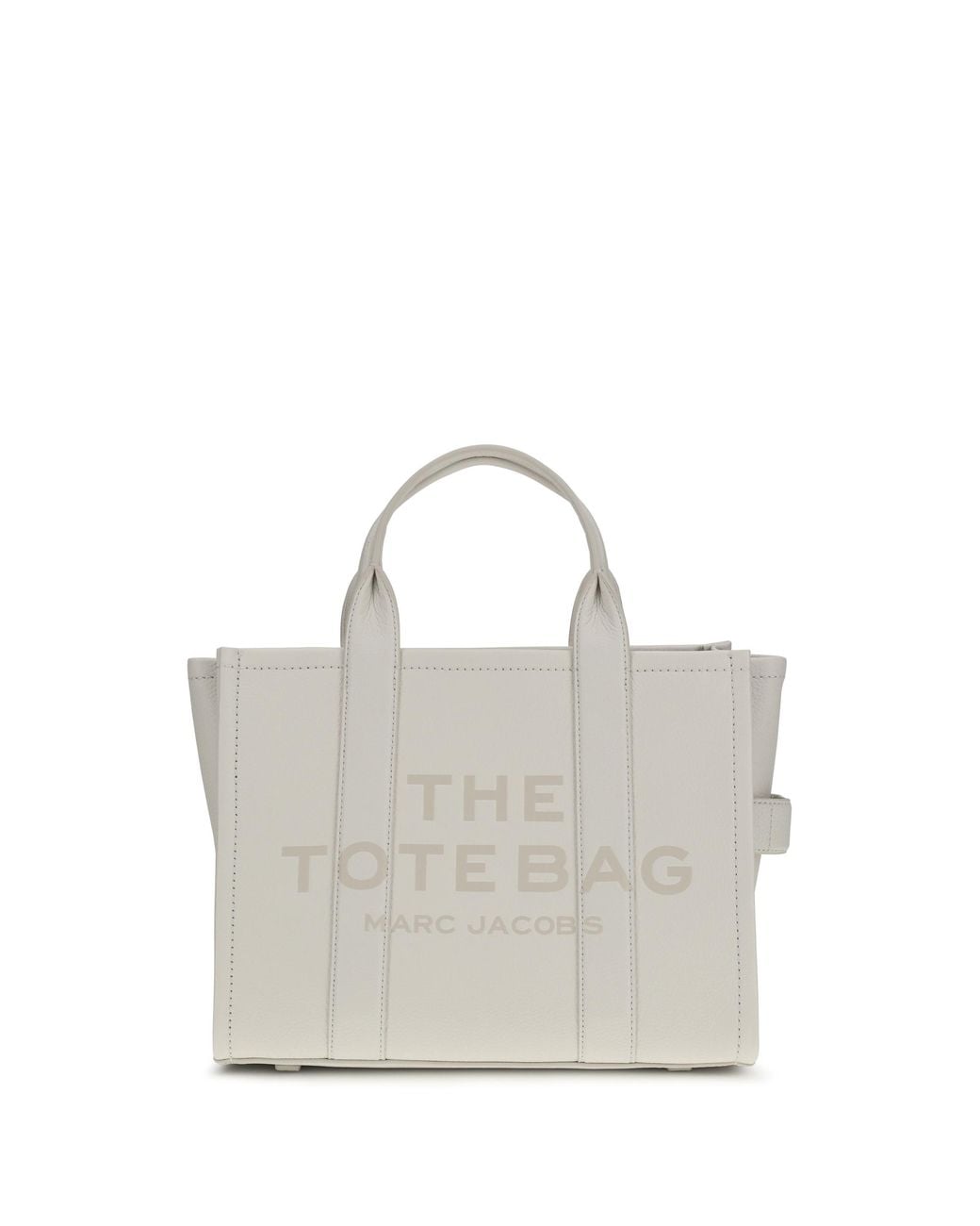 Marc Jacobs White The Medium Tote Handbag Calf Leather Bos Taurus Handbags