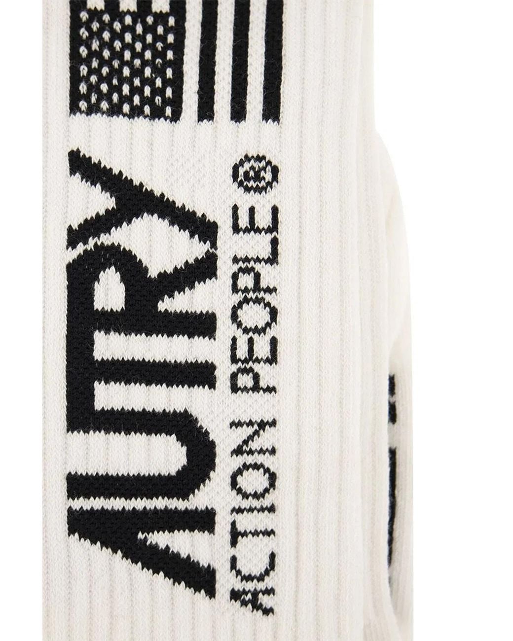 Autry White Socks With Iconic Logo
