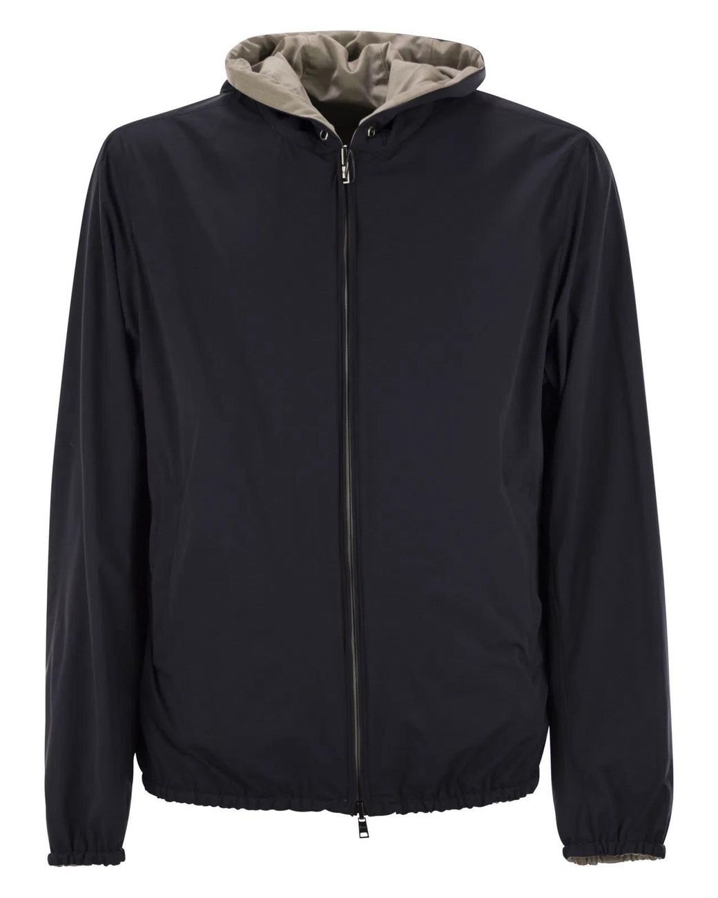 Herno Gray Reversible Hooded Jacket for men