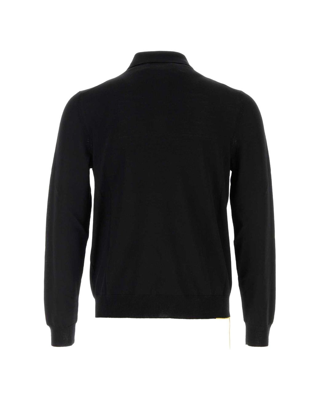 Fendi Black Polo M L Basic Fine Merino for men