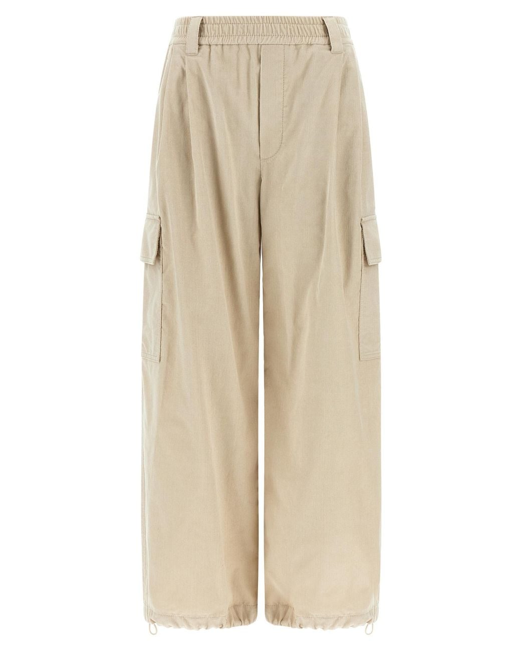 Brunello Cucinelli Natural 'Baggy Cargo' Pants