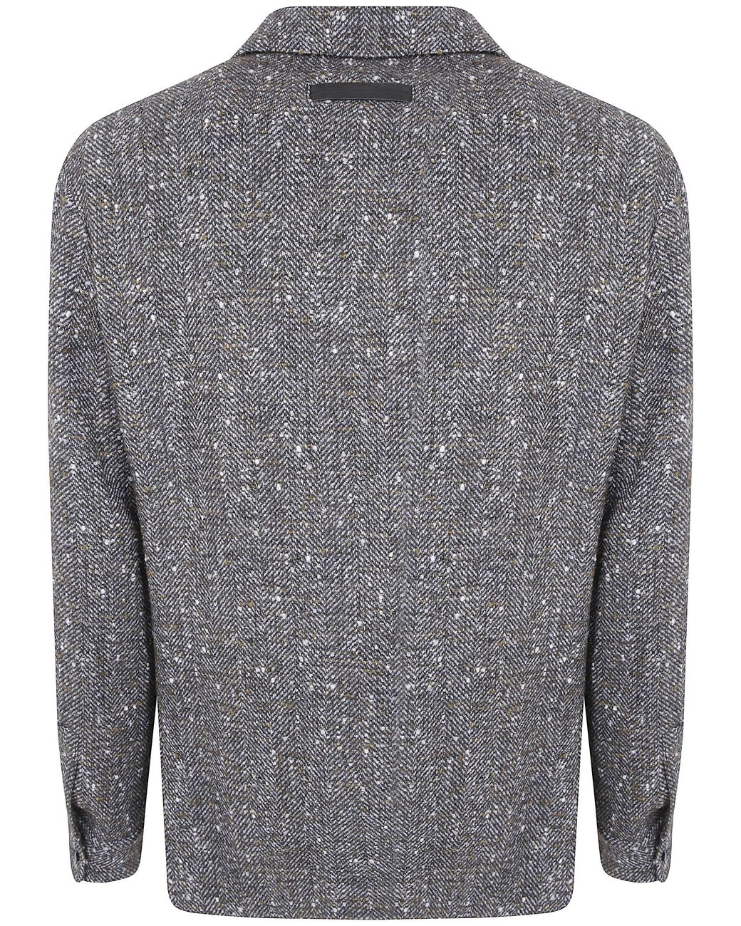 Zegna Gray "Z Luxury Tailoring" Regular Chore Jacket for men