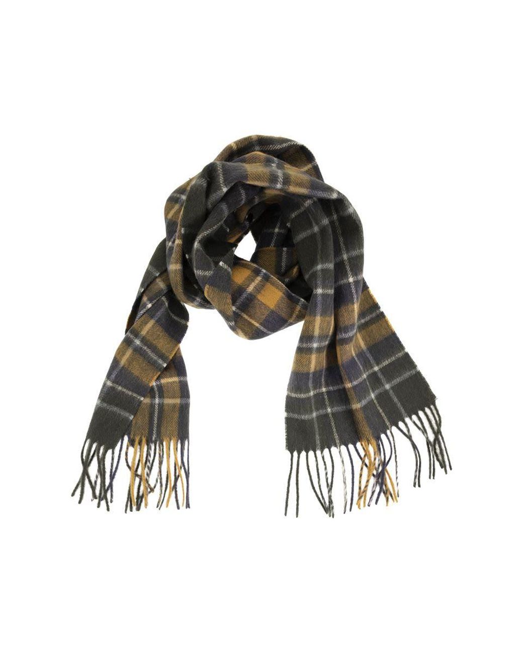 Barbour Black New Check Tartan Scarf for men