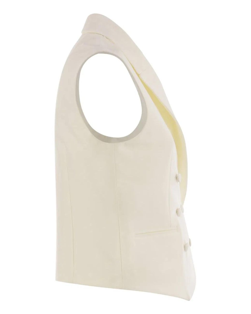 MVP WARDROBE Natural Double-Breasted Cotton And Silk Waistcoat