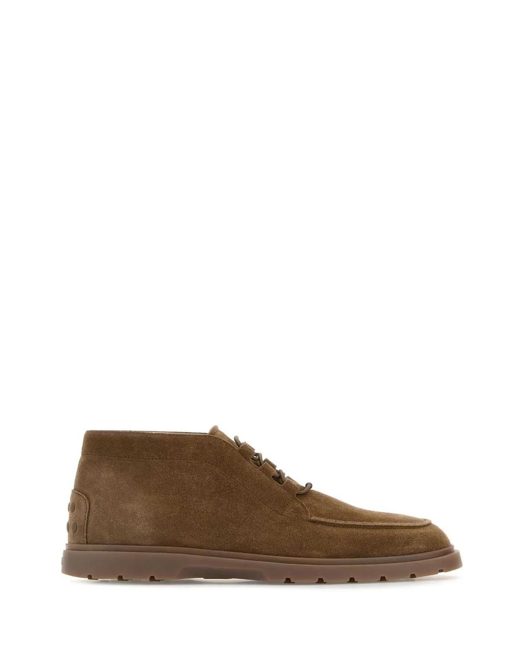 Tod's Brown Mud Suede Lace-Up Shoes for men