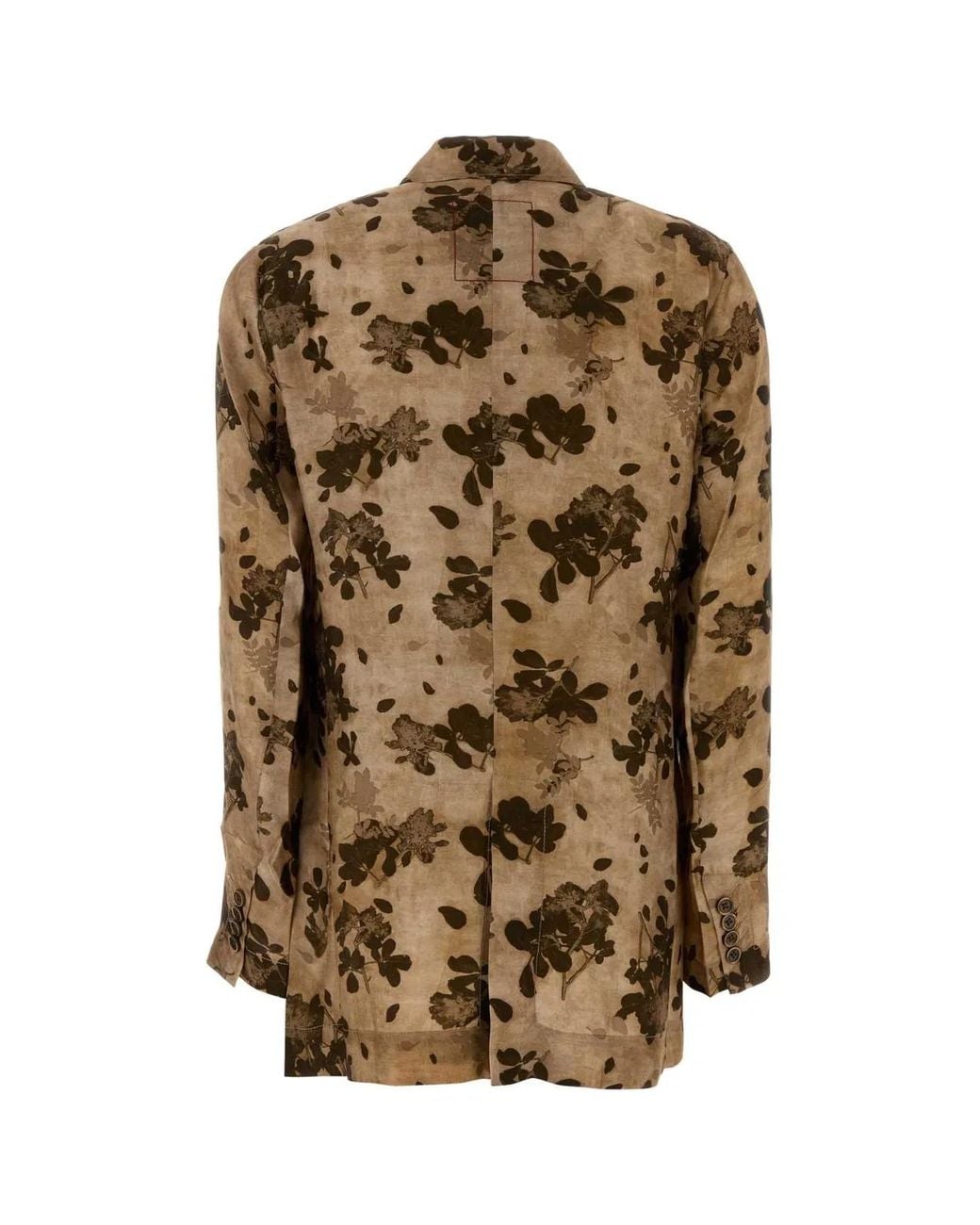 Uma Wang Multicolor Printed Satin Blazer