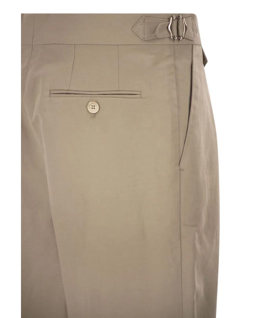 Brunello Cucinelli Natural Cotton And Linen Panama Bermuda Shorts for men
