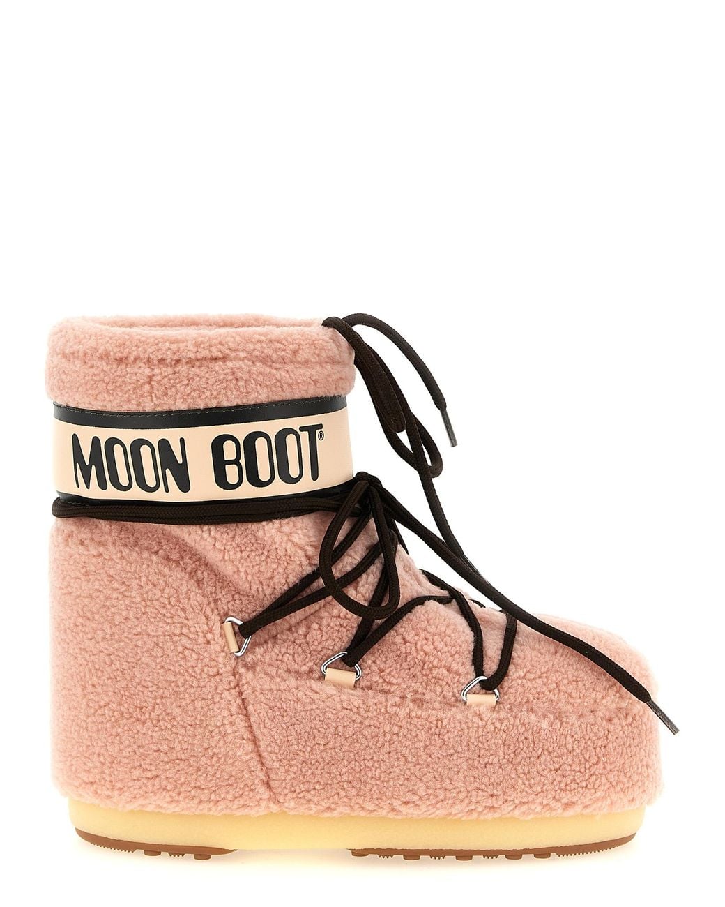 Moon Boot Brown Icon Low Fleece Ankle Boots